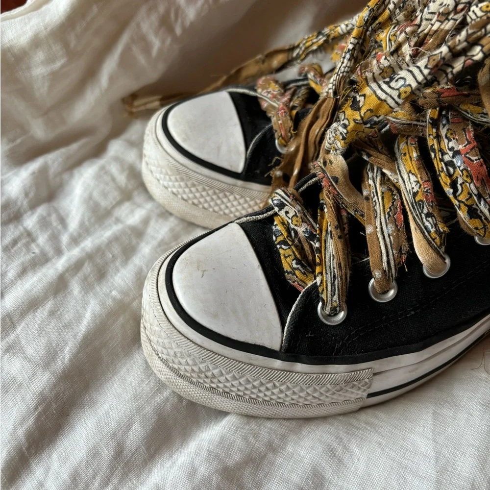 Converse Hightop Sneakers with Bohemian Laces - Picture 6 of 9